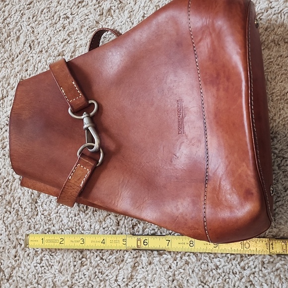 vintage 1990s Dooney & Bourke Alto Pyramid backpack in British Tan leather - Picture 6 of 7